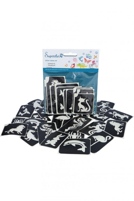Zwarte Tattoo Stencil Xl Dieren 24st van Superstar koop je bij Partywinkel