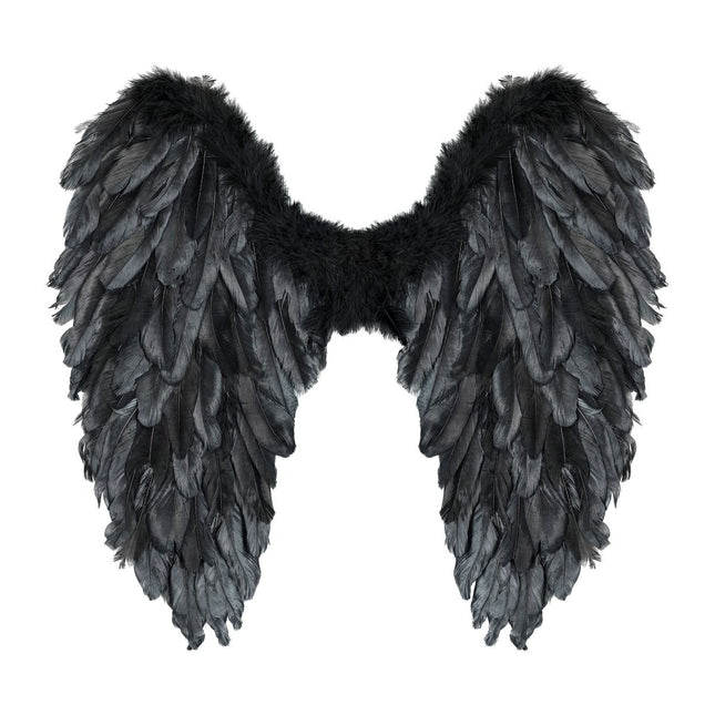 Zwarte Vleugels Opvouwbaar 50cm van Widmann koop je bij Partywinkel