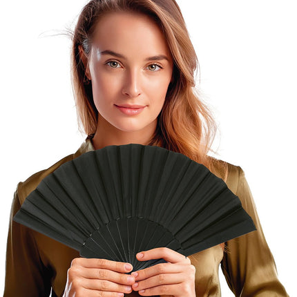 Zwarte Waaier van Fiestas Guirca koop je bij Partywinkel