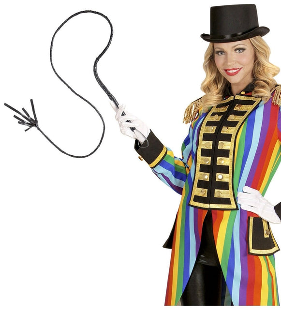 Zwarte Zweep 1,8m van Widmann koop je bij Partywinkel