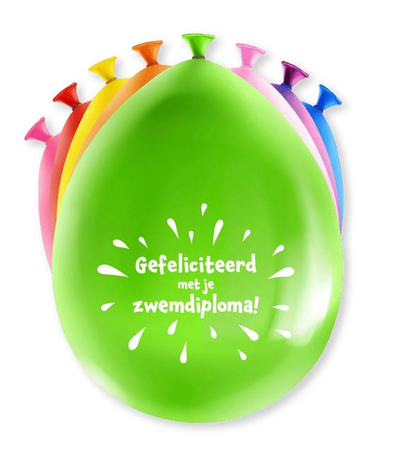 Zwemdiploma Ballonnen 30cm 8st van Paper Dreams koop je bij Partywinkel